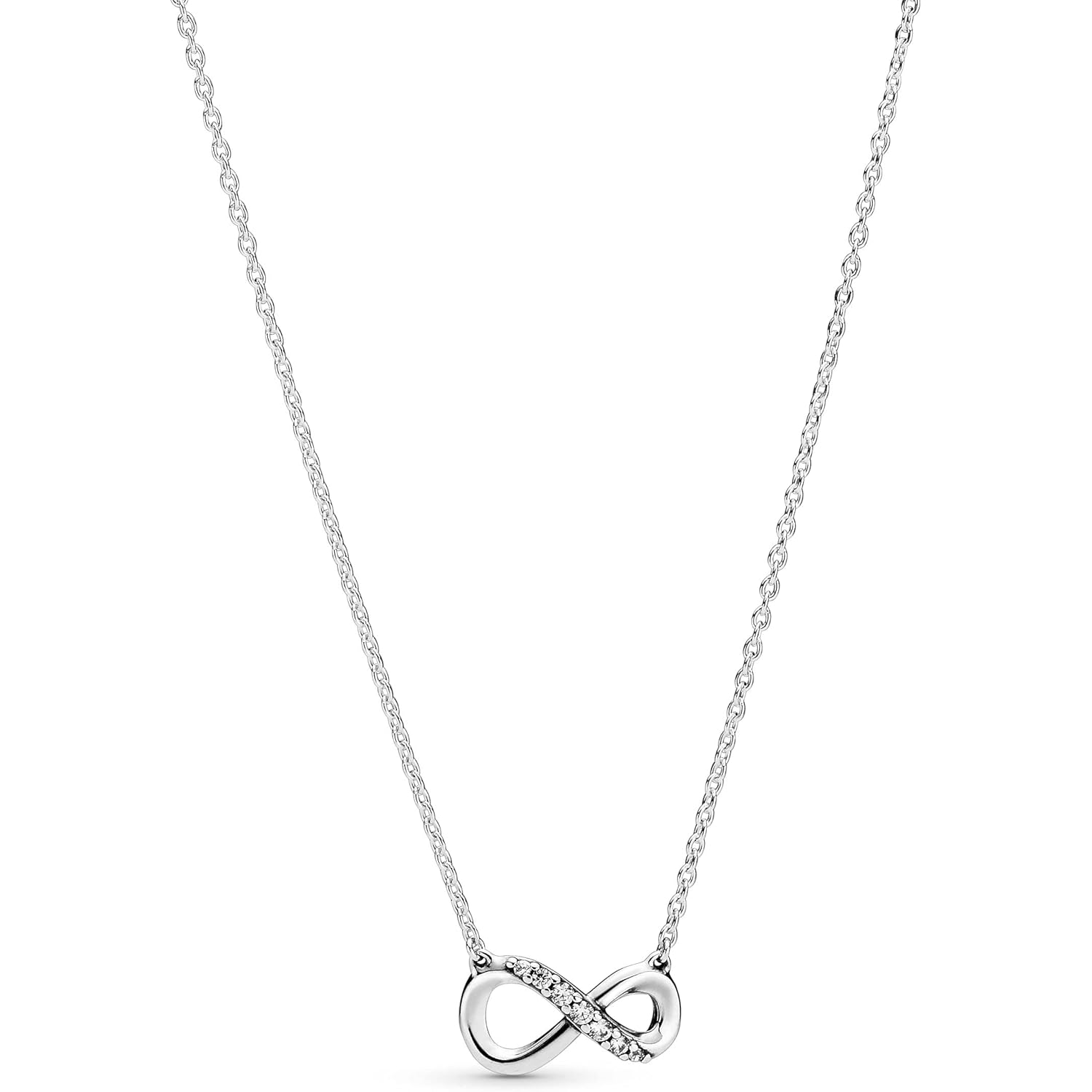 PANDORA Sparkling Infinity Collier Necklace - Great Gift for Her - Stunning Women's Jewelry - Sterling Silver & Cubic Zirconia - 19.7"