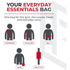 Magnetic Crossbody Sling Bag For Men & Women | Golf, Gym & Travel | Water Resistant Nylon