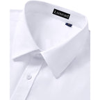 Mens Short Sleeve Dress Shirts Regular Fit Stain Shield Button Down Shirt Casual Business Wedding Stretch Formal Shirt