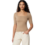 Amazon Essentials Women'S Slim-Fit Half Sleeve Square Neck T-Shirt