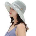 Summer-Mesh-Sun-Hats-for-Women-UV- Protection-Wide-Brim Packable-Bucket-Hats Foldable-Beach-Hat