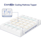 ELEMUSE Queen Mattress Topper for Back Pain, Extra Thick Mattress Pad Cover, Plush Soft Pillowtop with Elastic Deep Pocket, Overfilled Down Alternative Filling