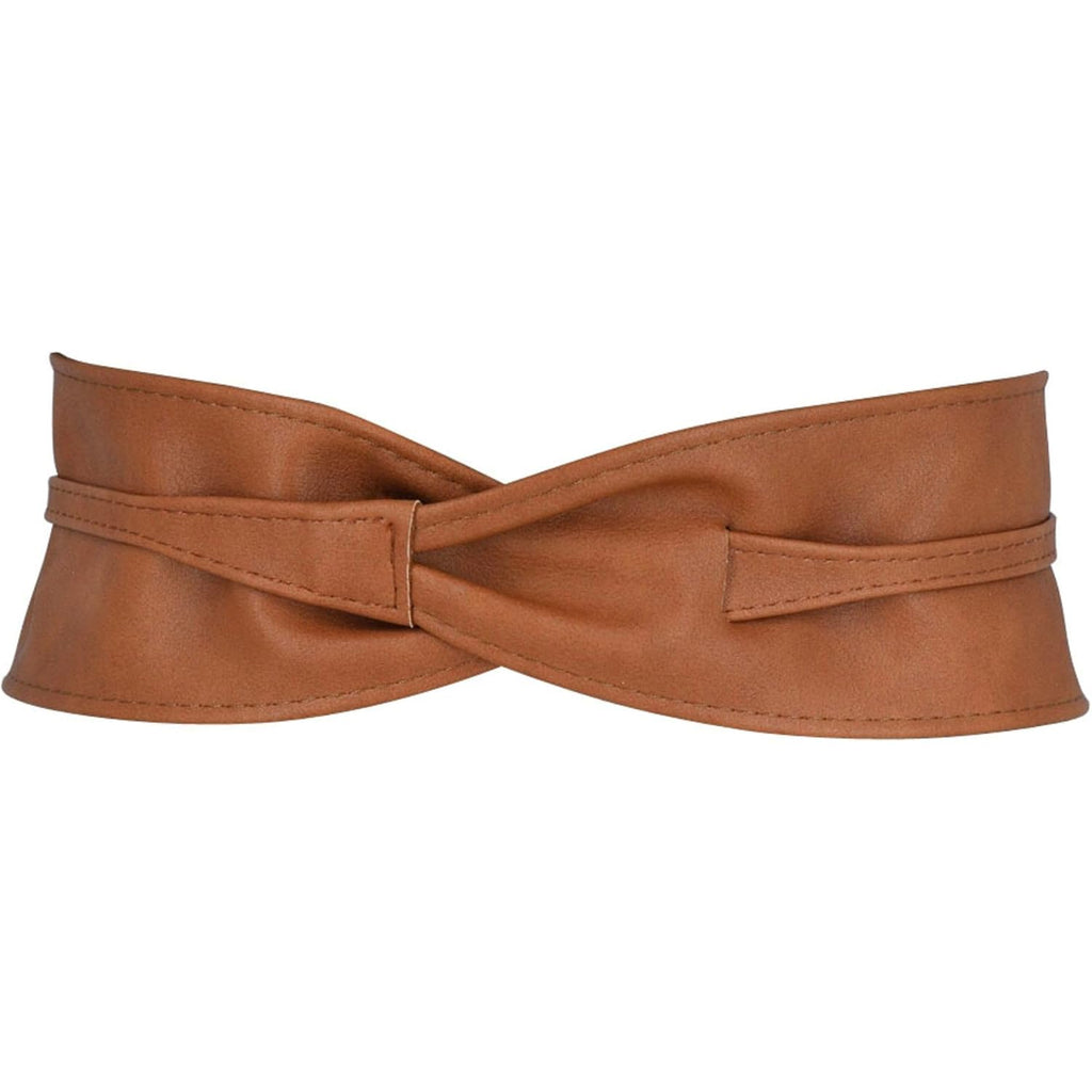 FASHIONGEN - Woman leatherette waisband Obi Belt, MICA