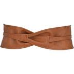 FASHIONGEN - Woman leatherette waisband Obi Belt, MICA