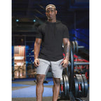 Coofandy Men'S Short Sleeve Hoodie Workout Gym Sweatshirt Muscle Fit Fashion Athletic Hoodies Pullover Cotton Hooded T-Shirts