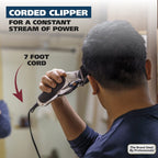 Wahl USA Chrome Pro Corded Clipper Complete Haircutting Kit for Men – Powerful Total Hair Clipping, Beard Trimming, & Grooming - Model 3024635