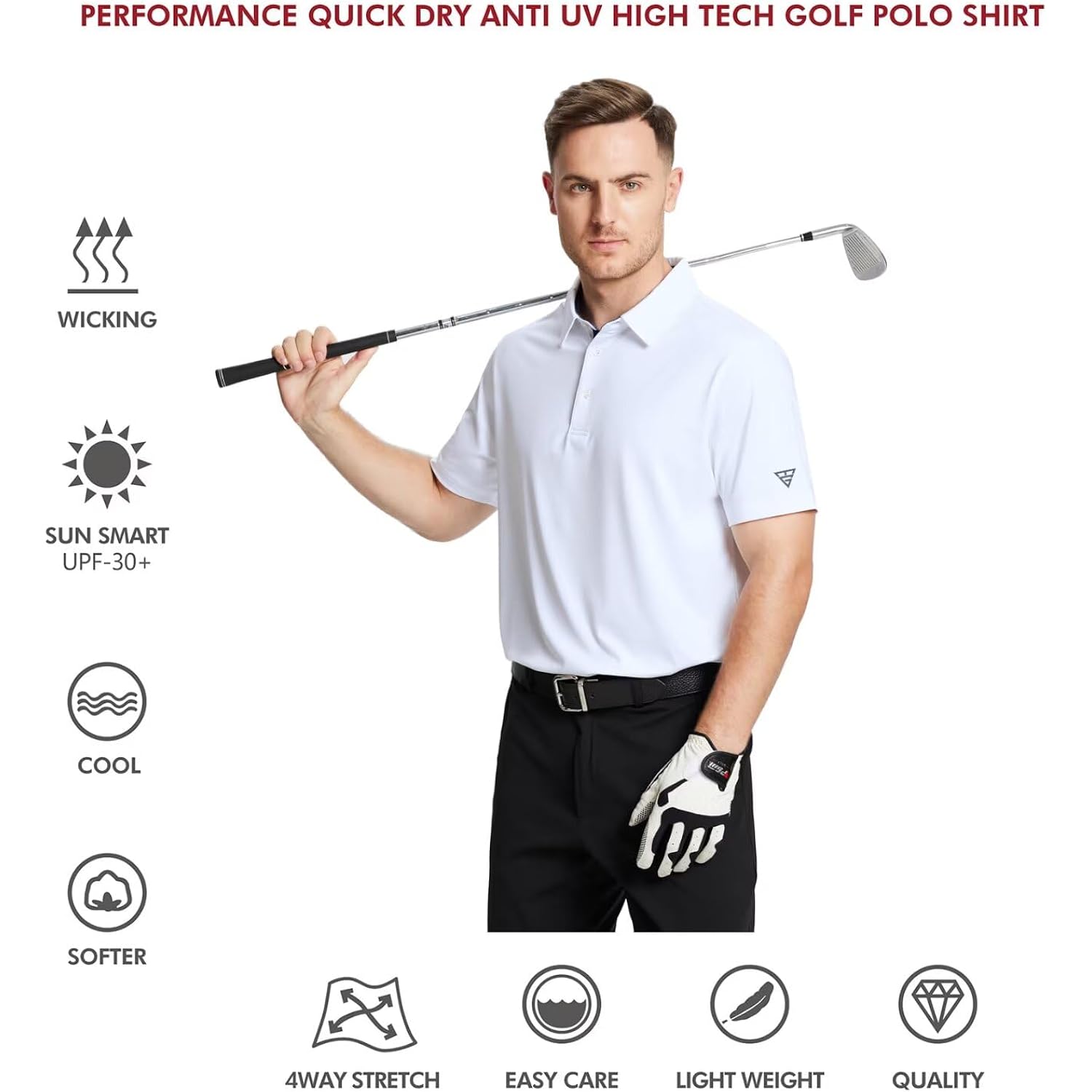 Mens Polo Shirts Short And Long Sleeve Casual Solid Stylish Dry Fit Performance Designed Collared Golf Polo Shirts For Men