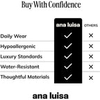 Ana Luisa Asher Small Huggie Hoop Earrings for Women - 14K Gold Plated, Silver Rhodium Plated and Two Tone Styles - Hypoallergenic, Tarnish-Free - Ana Luisa Jewelry - Stylish Gold Hoop Earrings