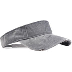 ANDICEQY Sport Retro Ripped Sun Visor Hats Adjustable Empty Top Baseball Cap Cotton Ball Caps for Women and Men