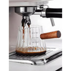 Tiwpajs Espresso Cups 6Oz, Espresso Accessories, Expresso Shots Cup, Espresso Shot Glass With V-Shaped Mouth, Ribbed Milk Frothing Pitcher, Glass Measuring Cup