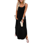 Wiholl Women'S Maxi Dresses For Women Casual Long Summer Sun Dresses 2026 Spaghetti Strap Hawaiian Vacation Outfits For Women