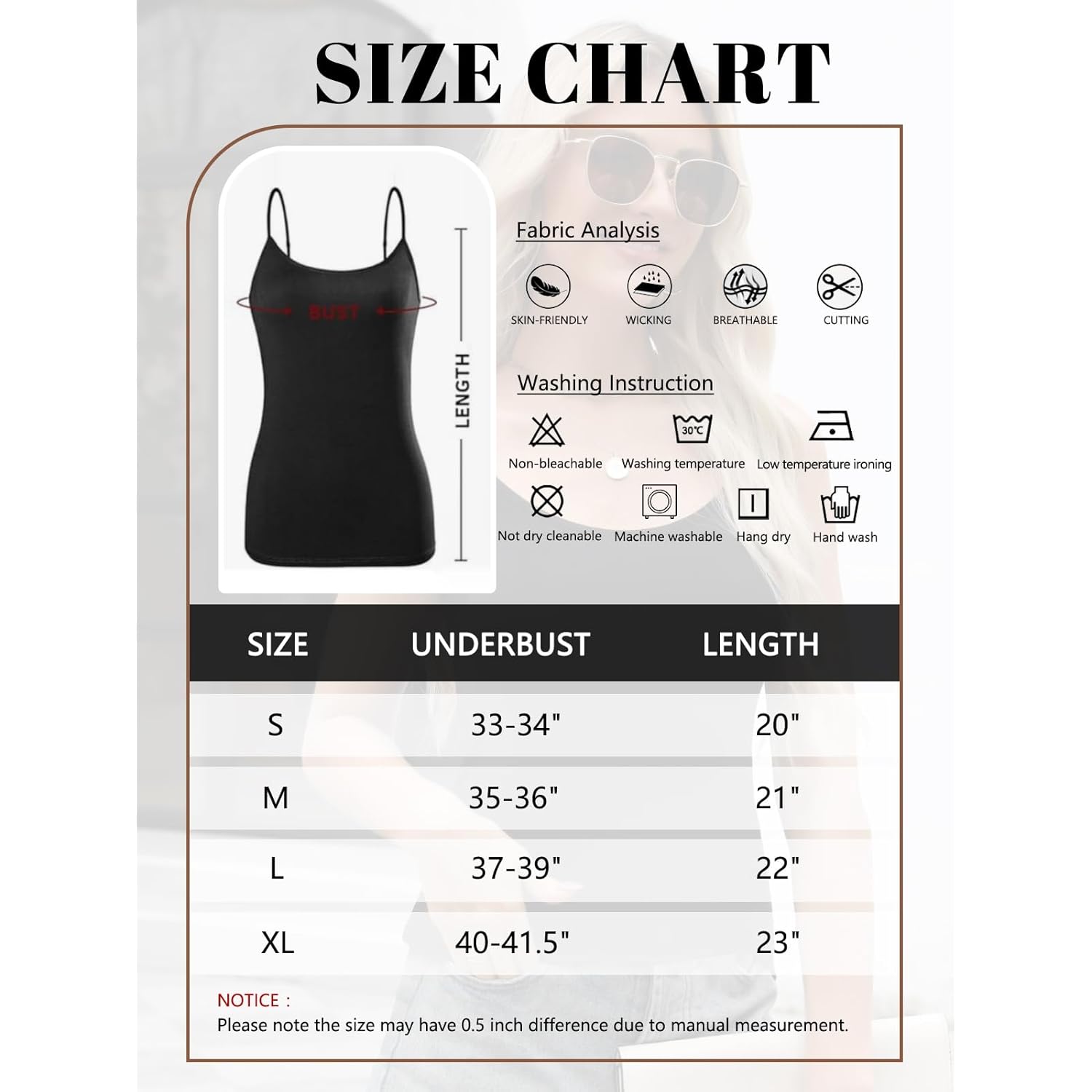 4 Pack Camisole Tops for Women Basic Undershirt Tanks Adjustable Spaghetti Straps Camis Seamless Soft Layering Top