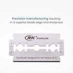 RK Shaving Double Edge Razor Blade - 100 pack - designed for the Henson AL13 (100)