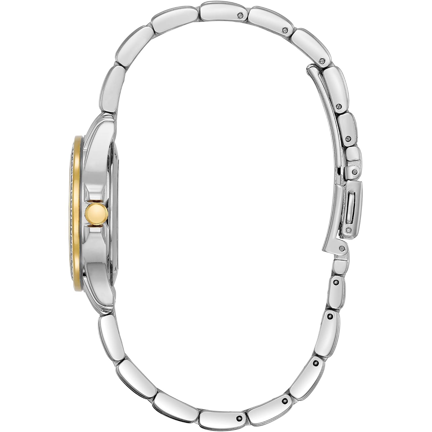 Citizen Women'S Eco-Drive Dress Classic Crystal Watch In Two-Tone Stainless Steel, Silver Dial, 28Mm (Model: Ew1908-59A)