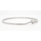 14K White and Yellow Gold Lab Grown Diamond Tennis Bracelet for Women - Round Cut Diamonds 7 Inches Bracelet - Valentine Day Jewelry Gift for Womens, Her, Wedding, F-G Color, VVS-VS Clarity