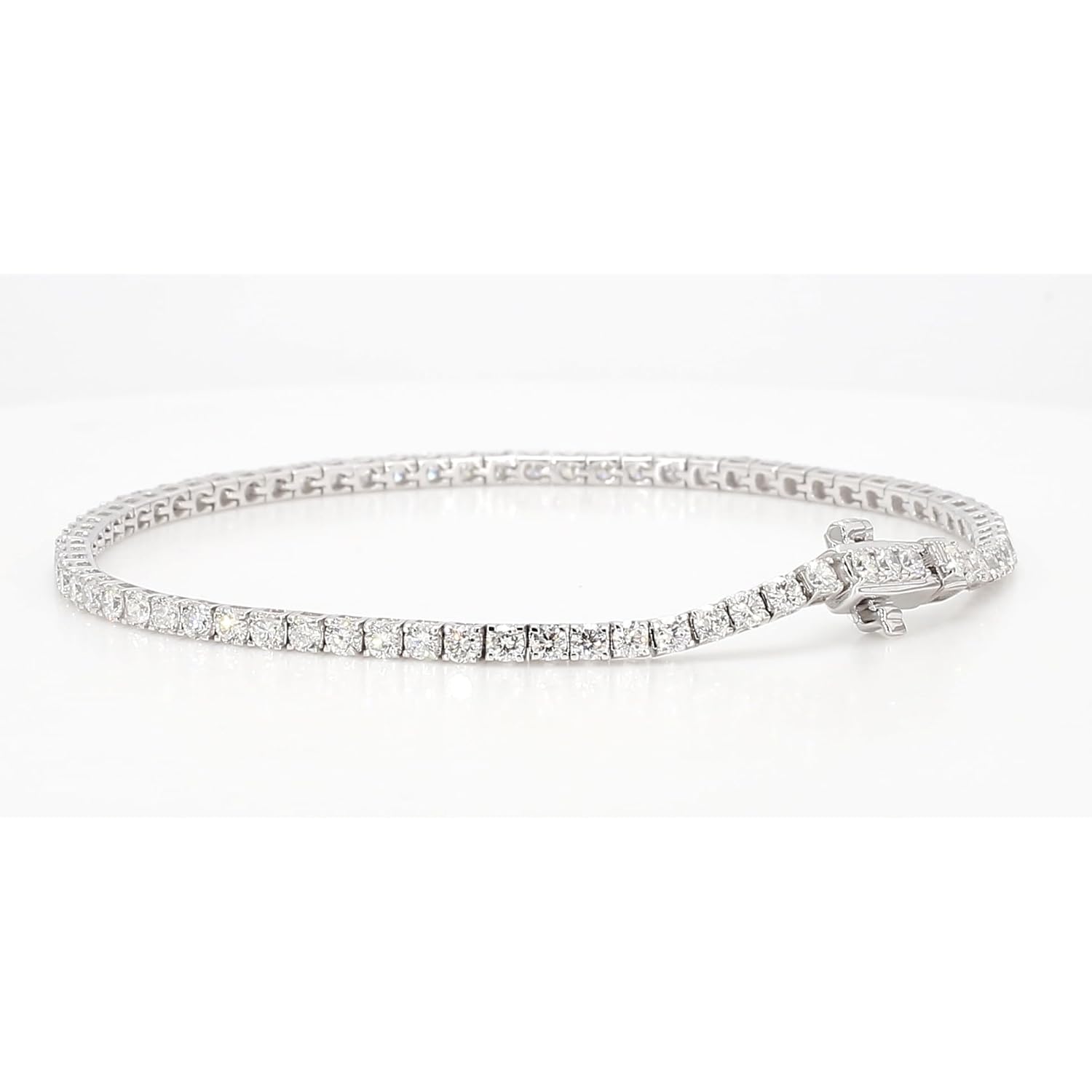 14K White and Yellow Gold Lab Grown Diamond Tennis Bracelet for Women - Round Cut Diamonds 7 Inches Bracelet - Valentine Day Jewelry Gift for Womens, Her, Wedding, F-G Color, VVS-VS Clarity