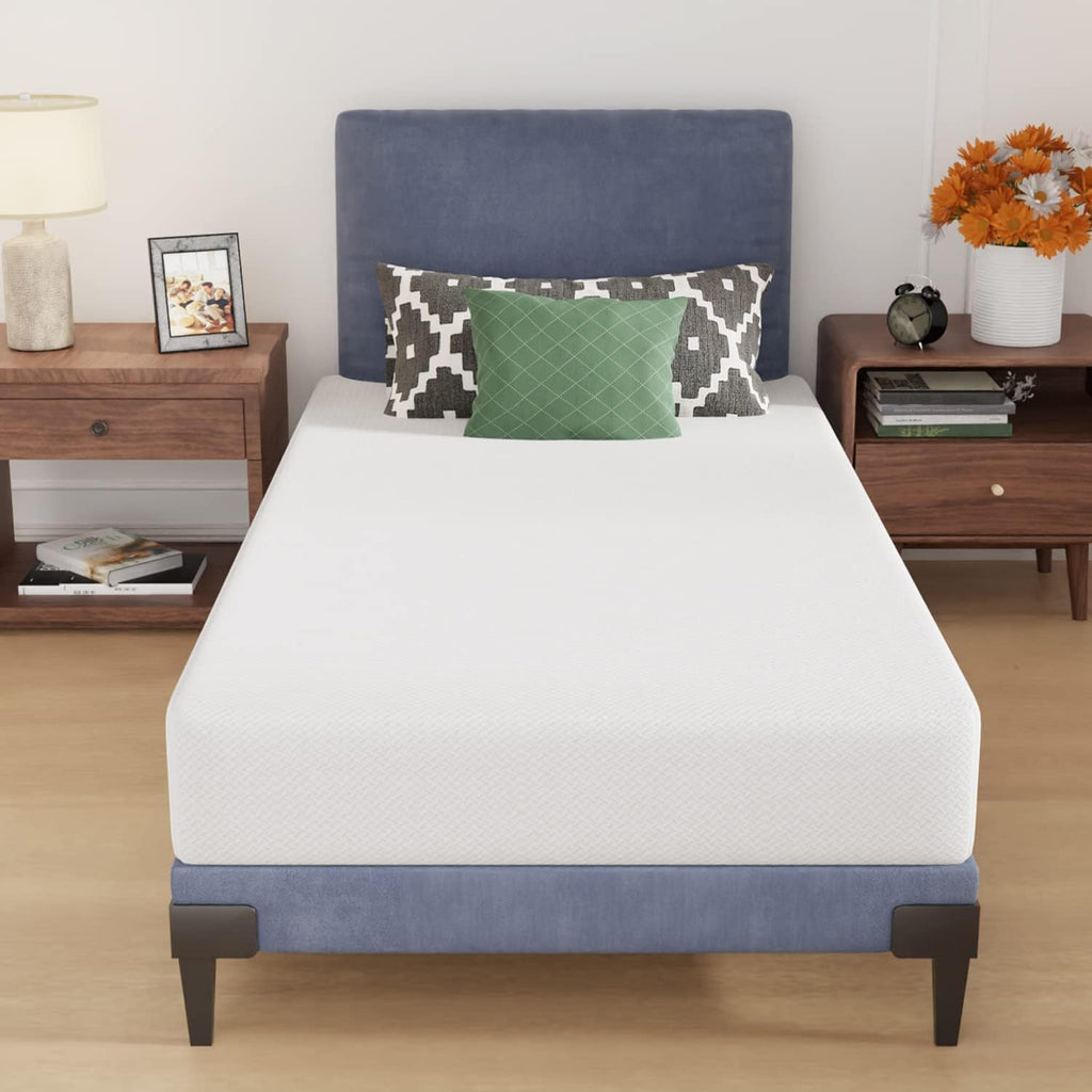 Paylesshere | 8 Inch Twin Mattress | Medium Firm Base Foam Mattress | Removable Washable Zipper Cover | Breathable & Comfortable | White | Bed In A Box | Certipur-Us Certified