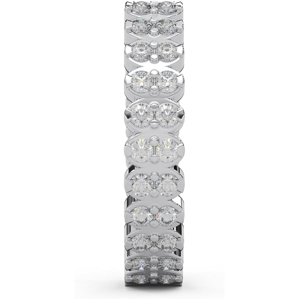 1.06 Ctw Round Cut Natural Diamond Designer Hoop Earrings for Women | 925 Sterling Silver | I-J Color I2-I3 Clarity | Hypoallergenic Fine Jewelry | Elegant Gift Box Included