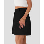Shorts for Women Dressy 2026 Summer Elastic High Waisted Wide Leg Business Casual Work Shorts with Pockets