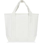 DALIX 14" Mini Small Cotton Canvas Party Favor Wedding Gift Tote Bag in White