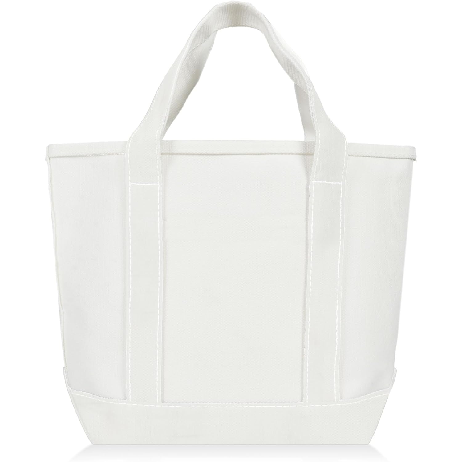 DALIX 14" Mini Small Cotton Canvas Party Favor Wedding Gift Tote Bag in White