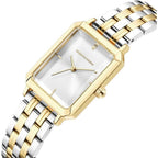 Roberto Marino Rm1982 Women’S Luxury Watch Rectangular Gold – Japanese Quartz Movement, Vintage Stainless Steel Design, Silver Dial, Elegant Dress Timepiece, 3Atm Water Resistant – Reloj Para Mujer