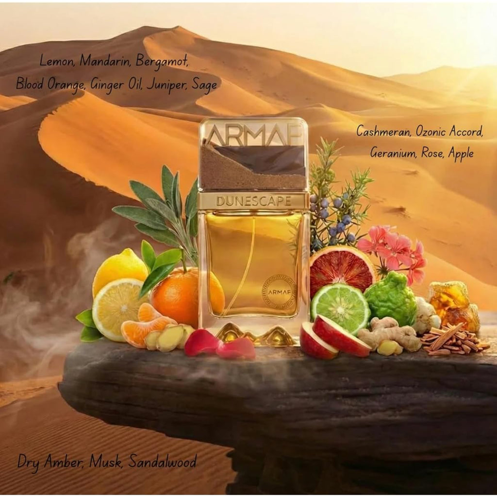 Armaf Dunescape – Citrus, Fresh, Woody – Eau De Parfum Spray Long-Lasting Fragrance For Men, 3.4 Ounce / 100 Ml