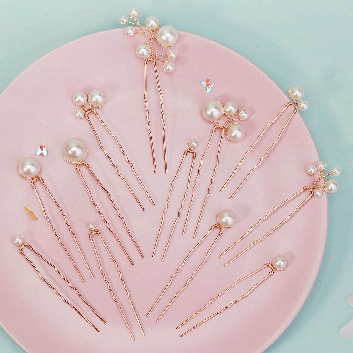 Handmade Pearl Bridal Hair Pins Wedding Hair Accessories For Women Brides Bridesmaid
