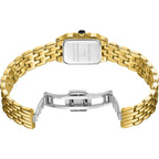 Cheetah Gold Watches For Women With Small Vintage Bracelet, Rectangular Case Roman Dial