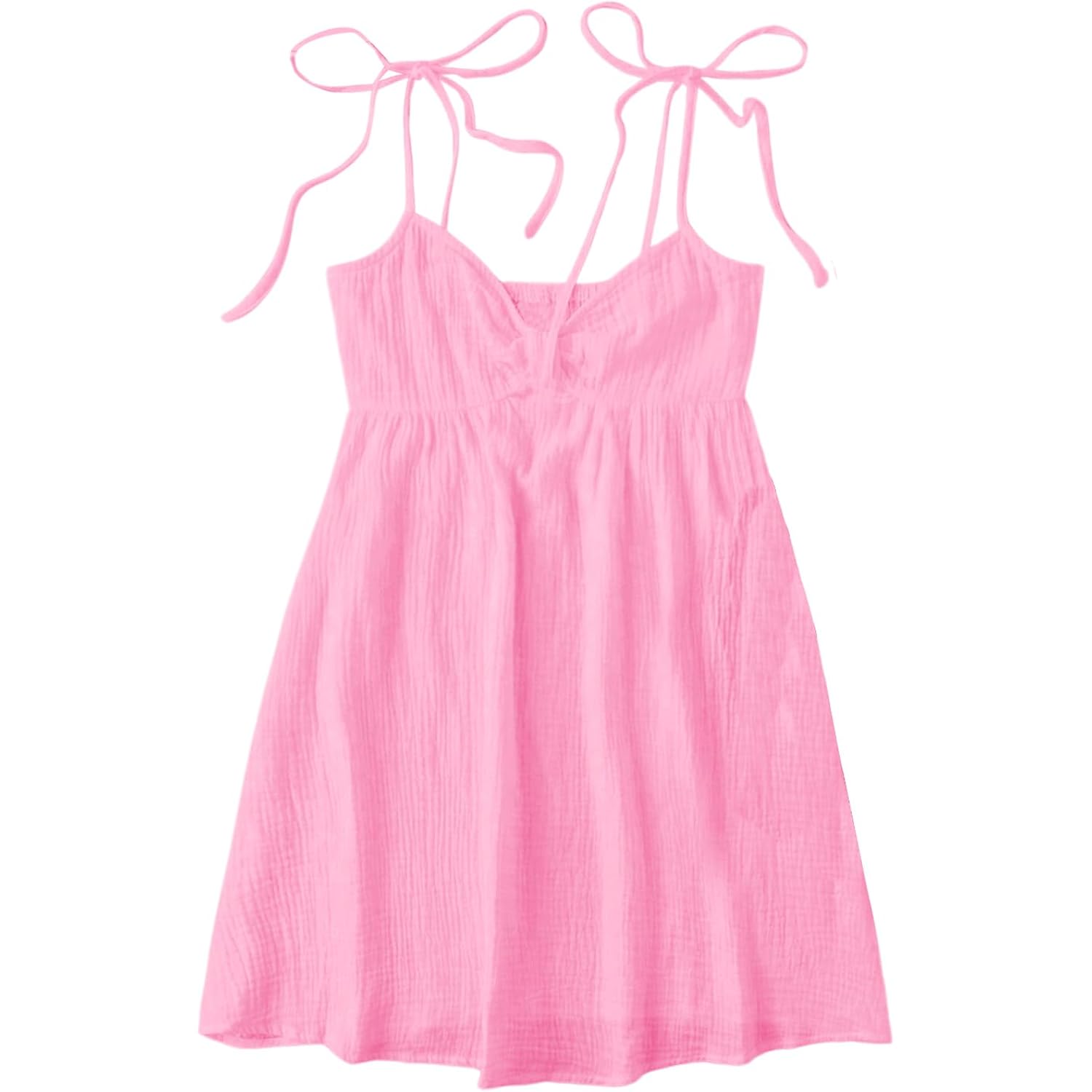 Soly Hux Women'S Summer Cami Sun Dress A Line Tie Shoulder Y2K Cute Casual Short Mini Beach Babydoll Dresses