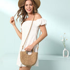 JOLLQUE Straw Beach Bag for Women, Crochet Crossbody Bags Small Boho Purse,Top Handle Cute Woven Handbag Wicker Clutch 2026