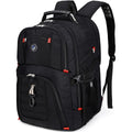 Shrradoo Extra Large 50L Travel Laptop Backpack With Combination Lock,High School College Backpack Airline Approved Business Work Bag Fit 17 Inch Laptops For Men Women,Black