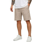 Coofandy Mens Casual Shorts Cotton Drawstring 9 Inch Chino Shorts Stretch Elastic Waist Summer Beach Golf Shorts