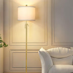 Drum Lamp Shades Set Of 2, 13"X13"X10", Spider Fitter Finials | White Large Replacement Linen Lampshades For Table Lamps, Floor Lamps, Easy Assembly, 13" Top X 13" Bottom X 10" High