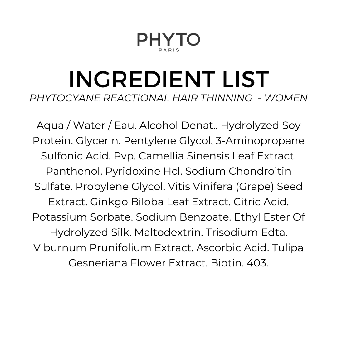 PHYTOCYANE WOMEN TREATMENT REACTIONAL HAIR THINNING