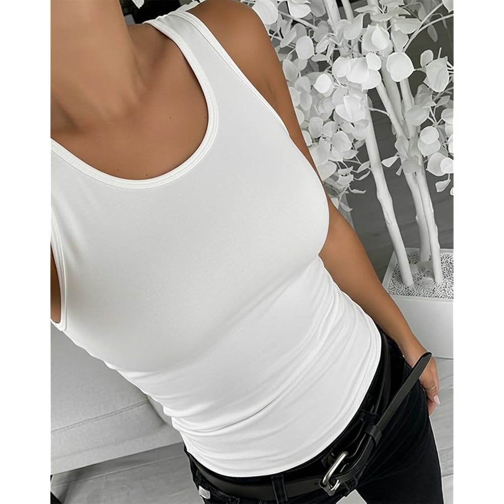 CHICME Womens Seamless Shapewear Camisole Tummy Control Tank Top for Women Slimming Body Shaper Vest
