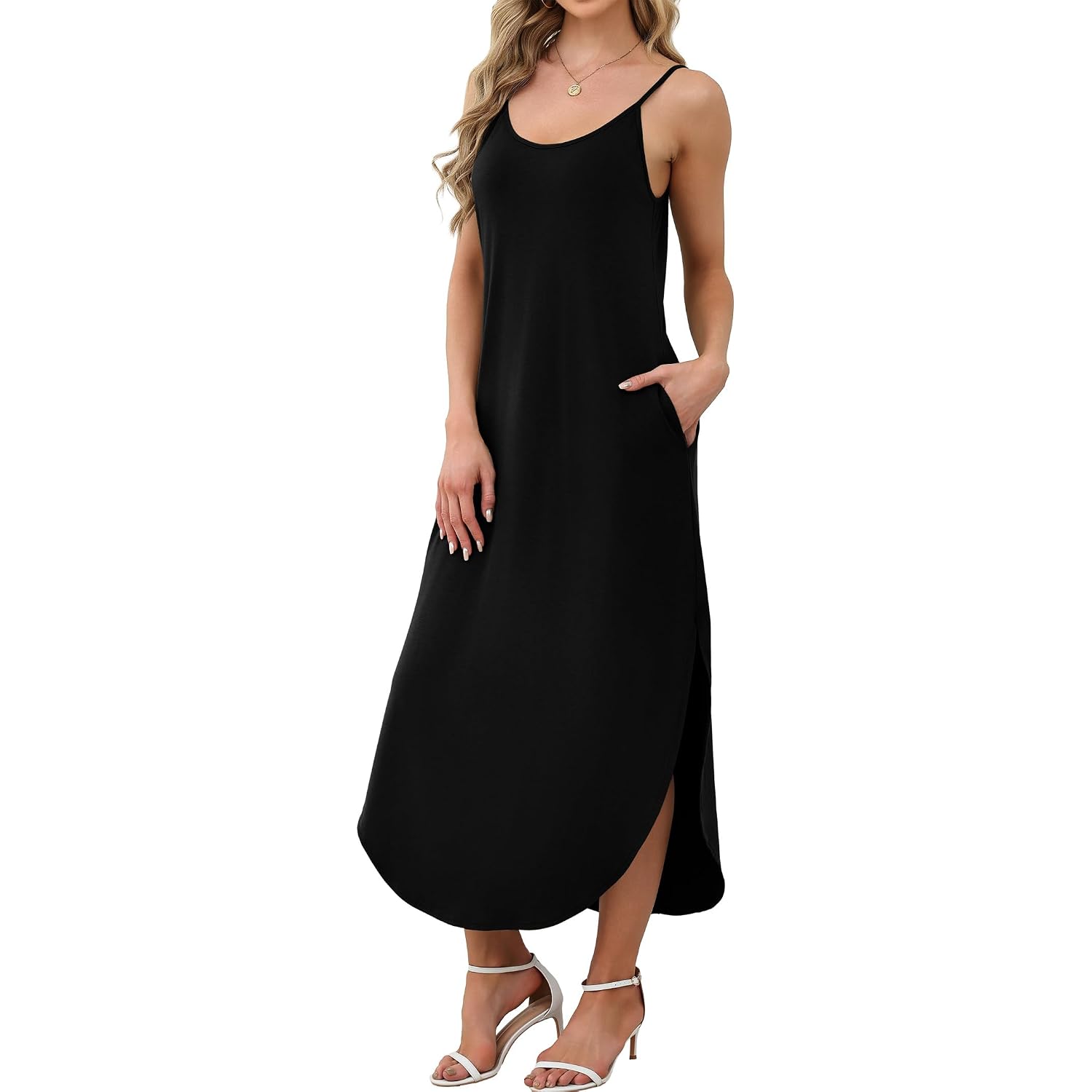 Wiholl Women'S Maxi Dresses For Women Casual Long Summer Sun Dresses 2026 Spaghetti Strap Hawaiian Vacation Outfits For Women