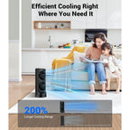 Personal Tower Cooling Fans That Blow Cold Air, Standing Small Desk Fan With 3 Speeds & Timer, 60° & 110° Oscillating Table Fan, Quiet And Safe Electric Floor Fan For Bedroom, Bedside, Home, Office
