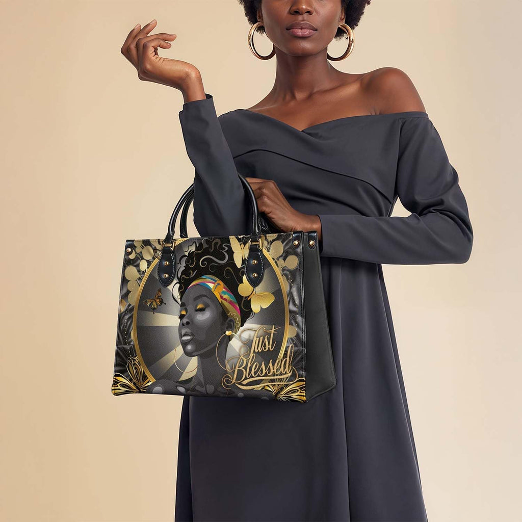 Afroyla Afrocentric Art HandBag for Black Women – Premium Vegan Leather, Work & Everyday Bag, Thoughtful Surprise for Her.