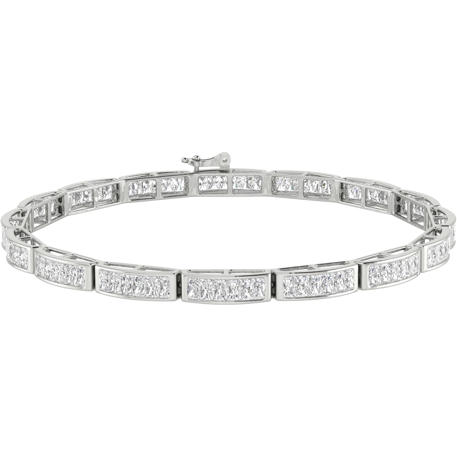 1 to 3 Carat.w. Classic Channel Set Diamond Bangle Bracelet (H-I Color SI1-SI2 Clarity)