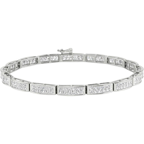 1 to 3 Carat.w. Classic Channel Set Diamond Bangle Bracelet (H-I Color SI1-SI2 Clarity)