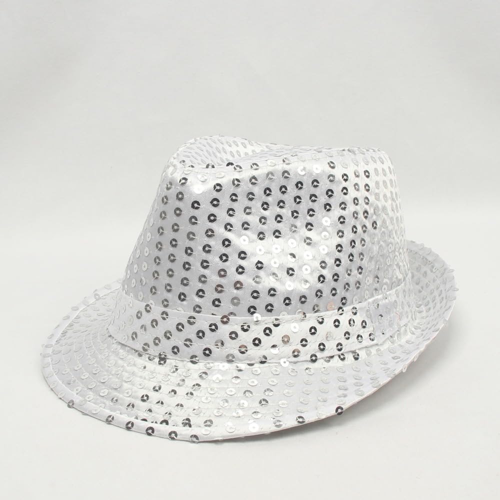 Sequin Hat For Man And Women,Western Sequin Fedora Hat Bling Dance Hats