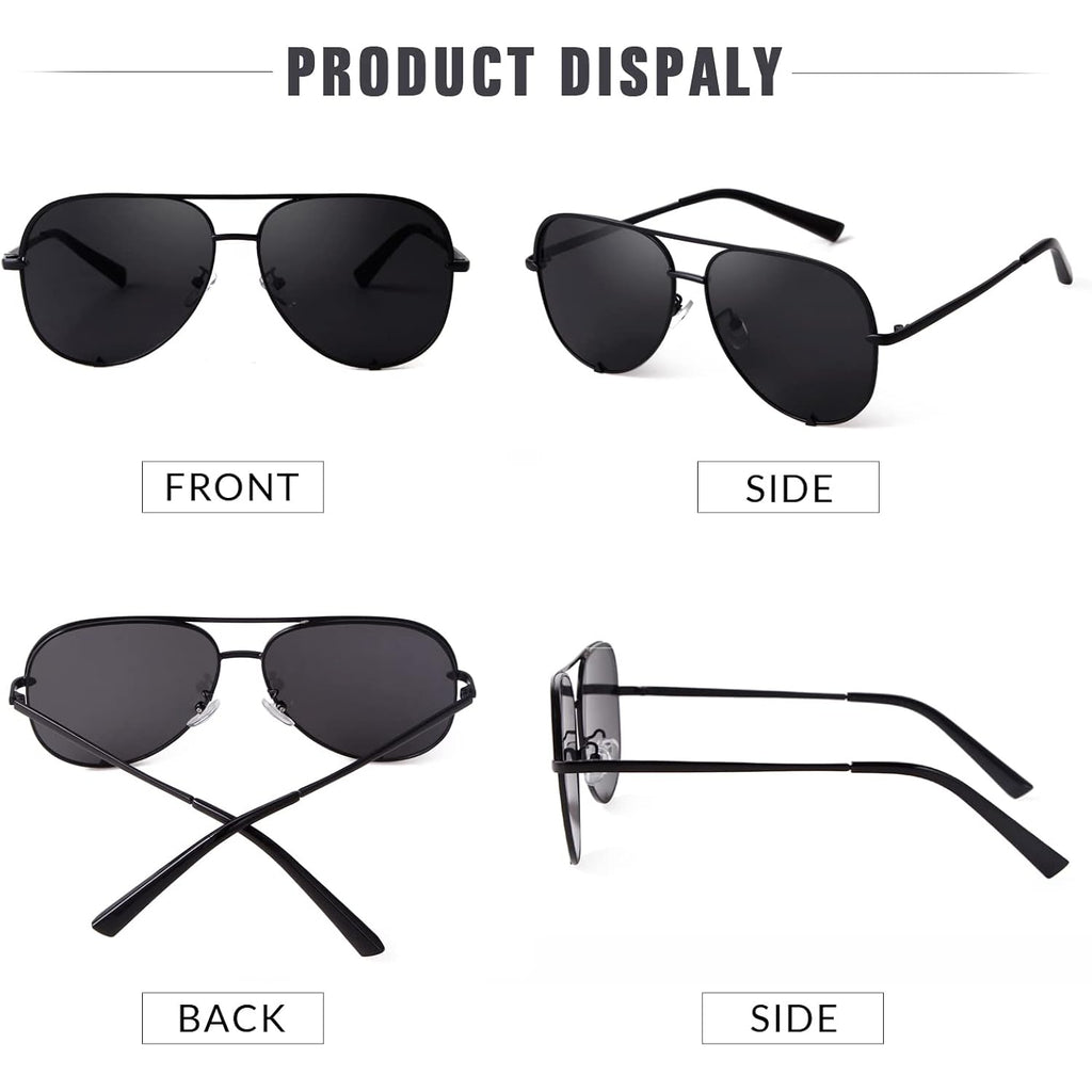 SORVINO Oversized Aviator Sunglasses for Women Men Trendy Retro Bulk Shade Black Faded Sun Glasses Classic UV Protection
