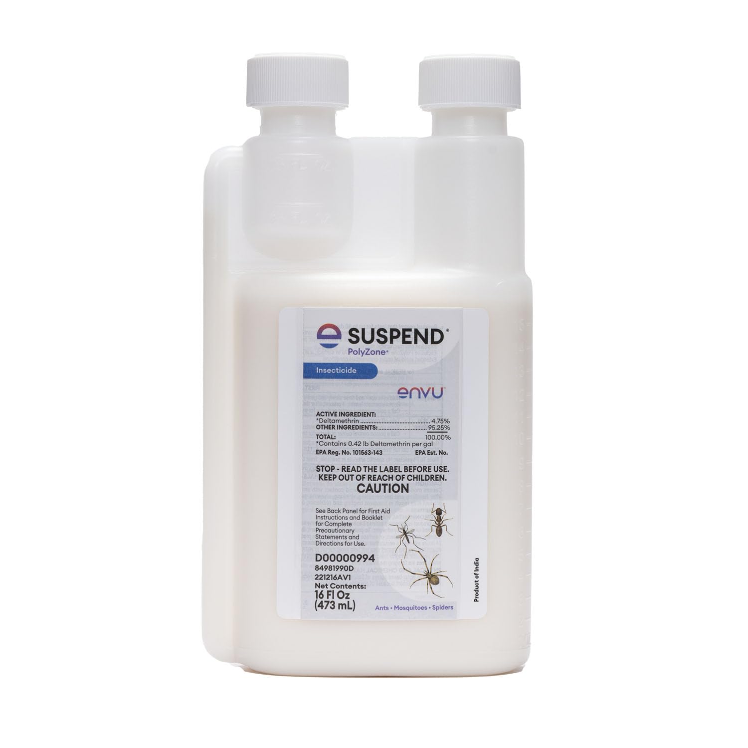 Suspend Polyzone Insecticide Concentrate 16 Oz | Deltamethrin Insecticide For Long-Lasting Outdoor Perimeter Control | Ant, Spider And Mosquito Spray | Long-Lasting