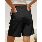 Bermuda Shorts for Women Cargo 2026 Summer Casual High Waisted Shorts Outdoor Beach Vacation Clothes with 6 Pockets
