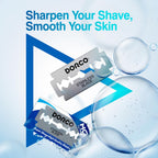 Dorco ST300 Platinum Extra Double Edge Razor Blades 100 Count, Premium Stainless Steel Shaving Blades, Super Sharp for Smooth, Precise Shave, Stocking Stuffers