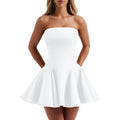 Daawenxi Women'S Sexy Summer Strapless Mini Dress Homecoming Off Shoulder Sleeveless Party Club Short Dresses