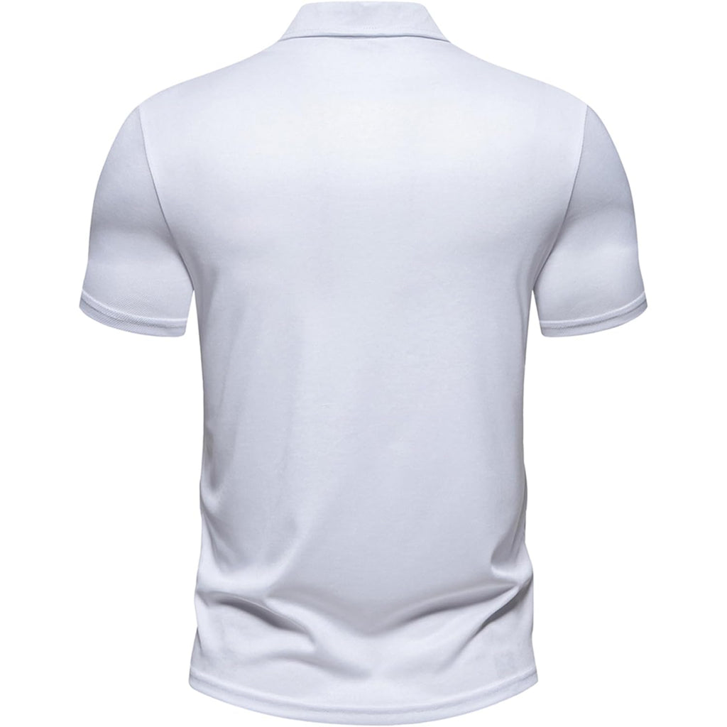Men'S Polo Shirts Summer Short Sleeve Golf Shirt For Men 3 Button Collar T-Shirt Dry Fit Casual Work Athletic Tee Shirts