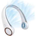 Civpower Neck Fan: Portable Personal Neck Cooling Rechargeable Bladeless Fan - Hands Free 3 Speed 4000 Mah Battery Usb Operated Wearable Headphone Design - Gift For Men Women Outdoor (White)