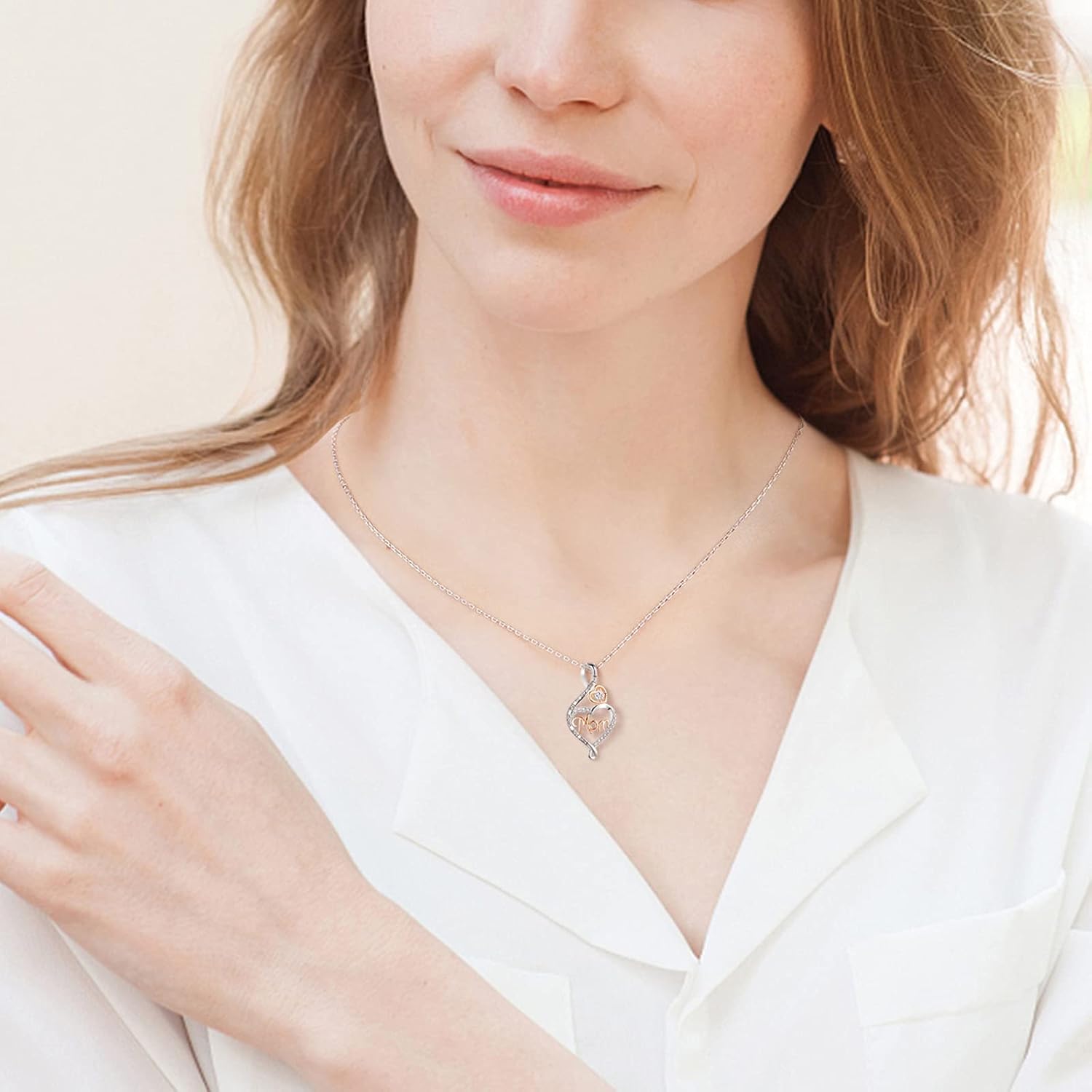 BFF&UNICORN Gifts for Women, Sterling Silver Mom Nana Grandma Necklace for Women, Birthday Mothers Day Jewelry Gifts for Mom Grandma Wife from Daughter Son